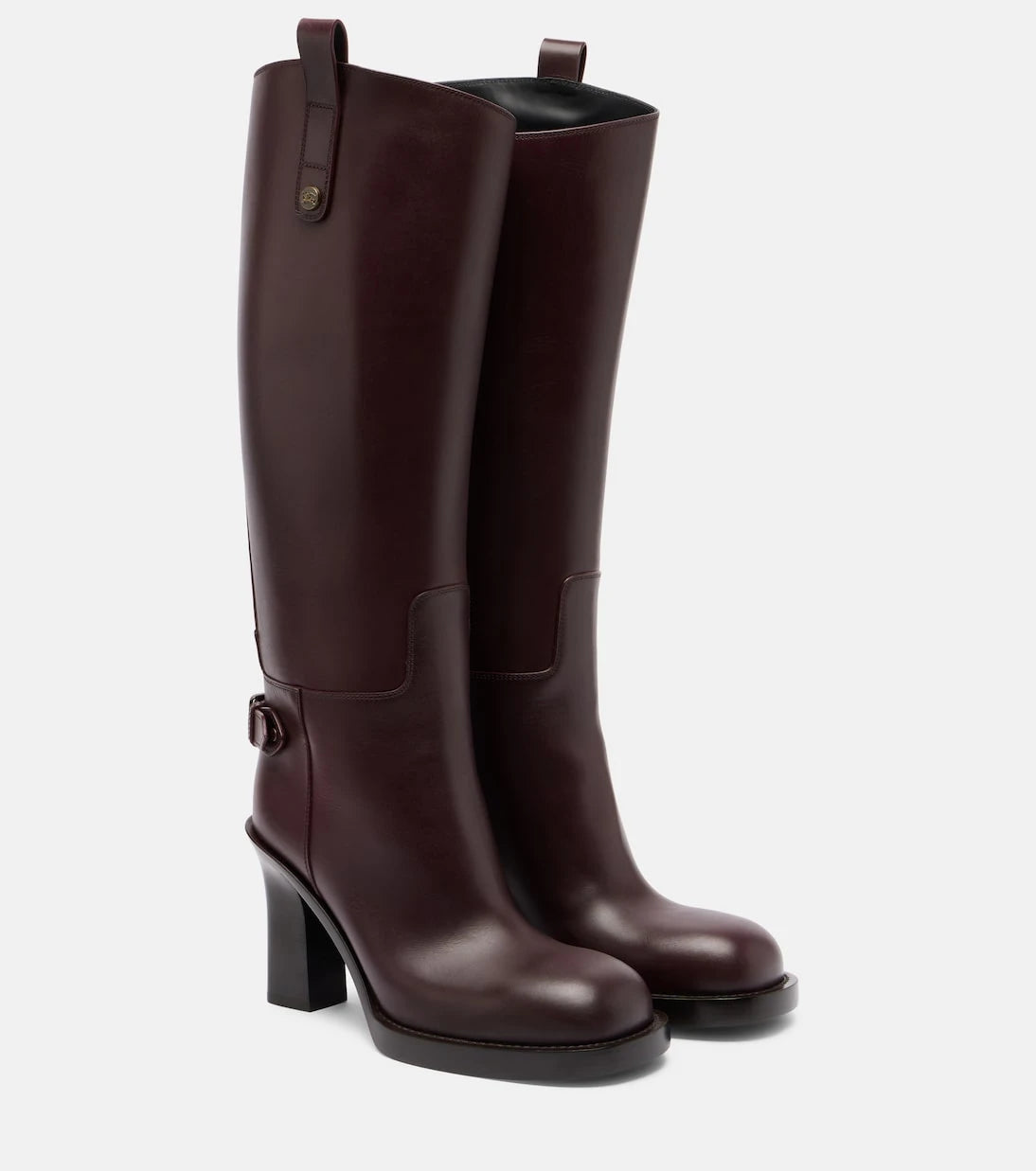 Burberry - Cavalier 85 leather knee-high boots