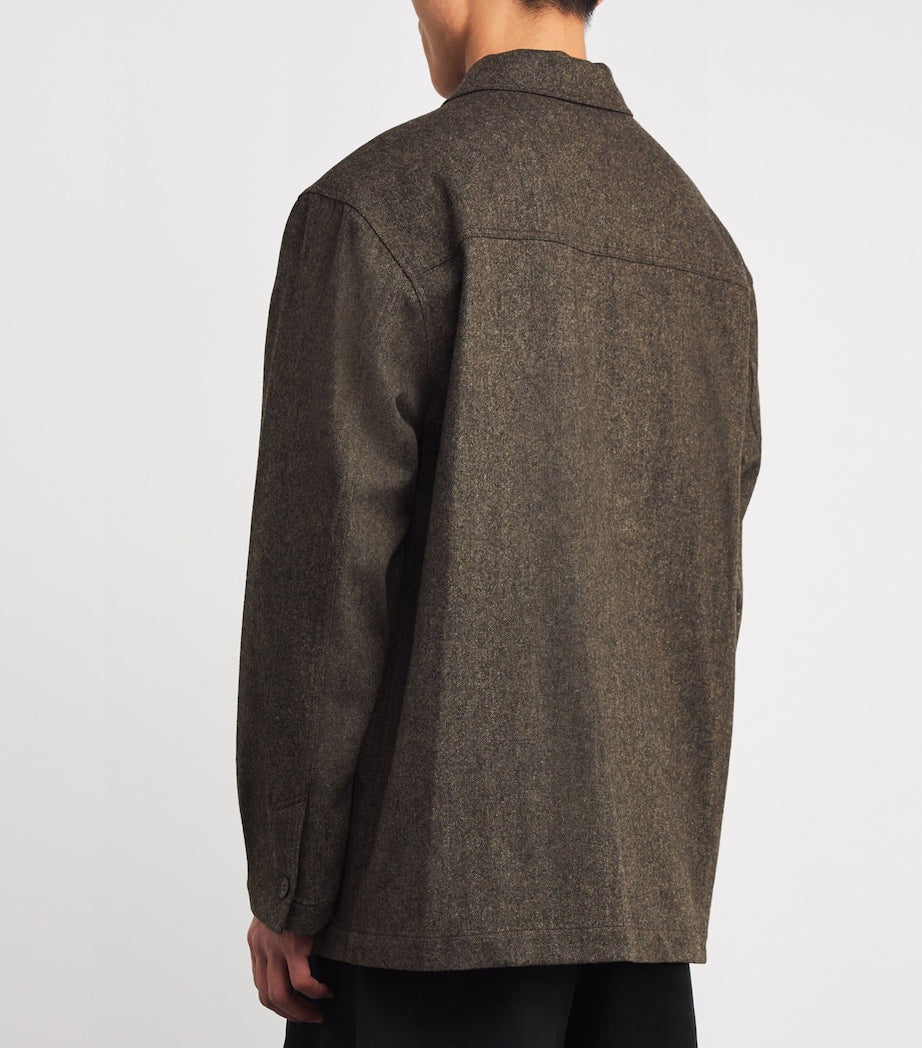 Yves Salomon Beige Wool-Cashmere Overshirt