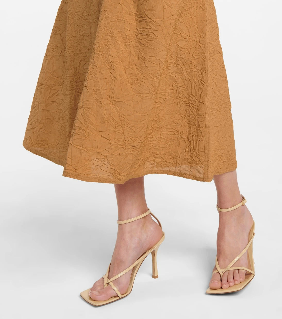 Nanushka - Bri crinkled sateen midi skirt