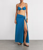 Blue Cut-Out Orbit Maxi Skirt