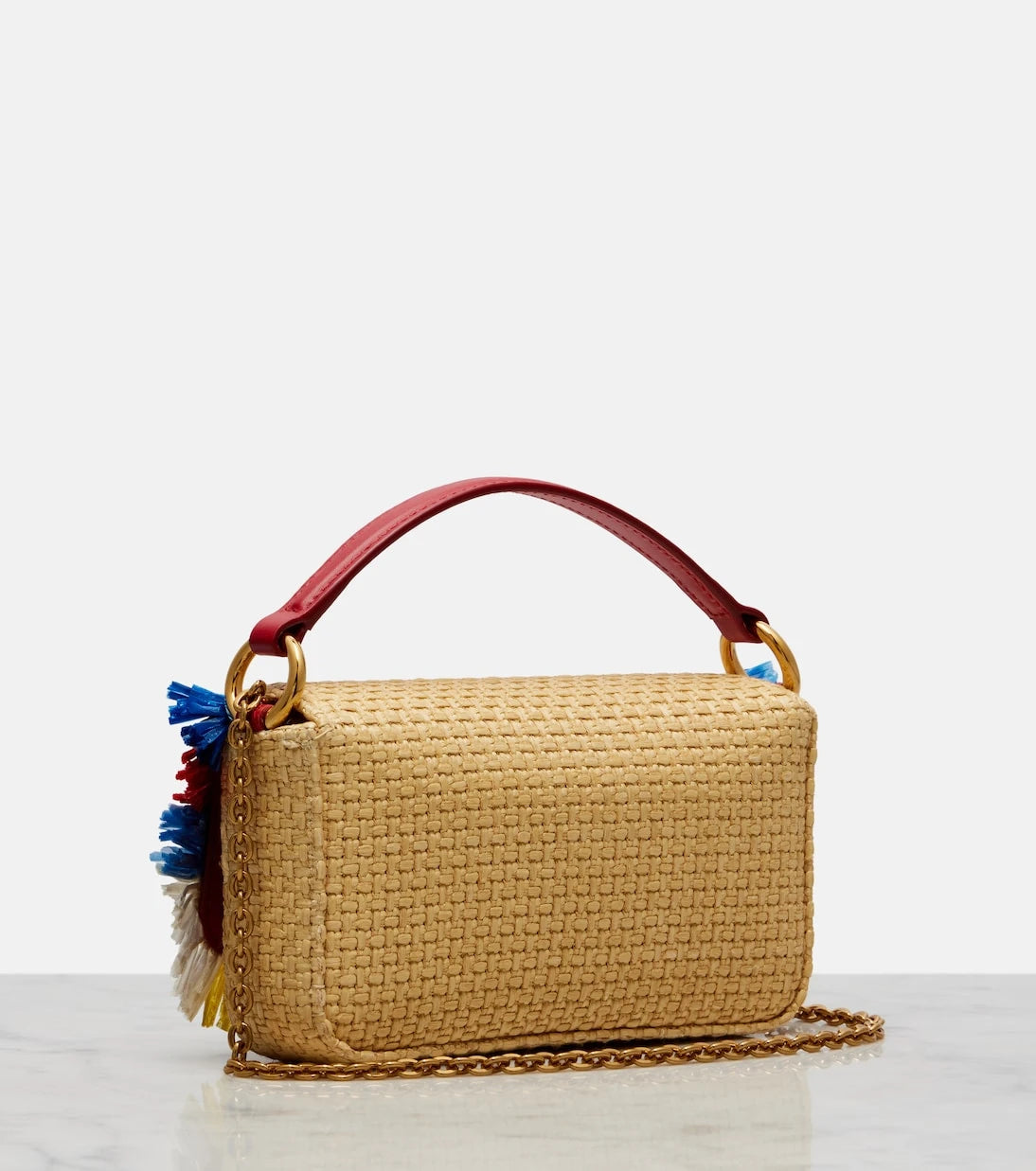 Dolce&Gabbana - 3.5 Small raffia-effect crossbody bag