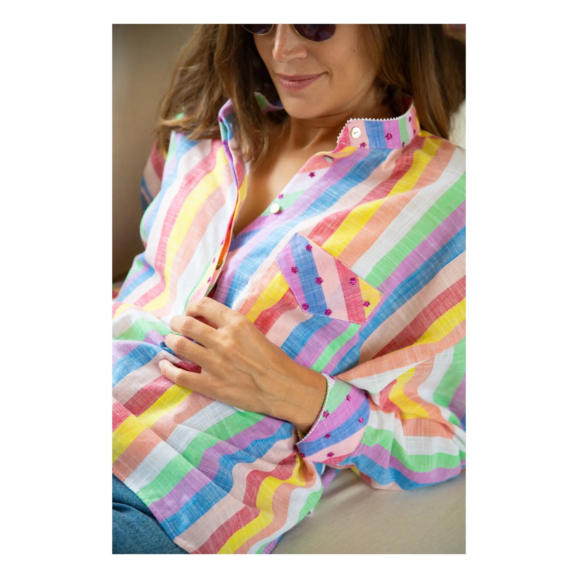 Paolina - Beyonce Tunisian blouse | Blue