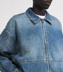 FEAR OF GOD ESSENTIALS Blue Denim Zip-Up Jacket