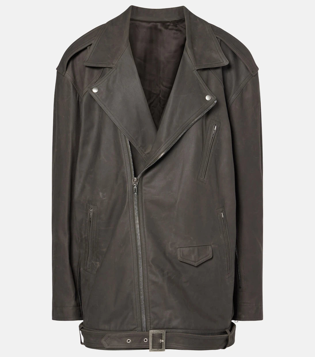 Rick Owens - Oversized leather jacket