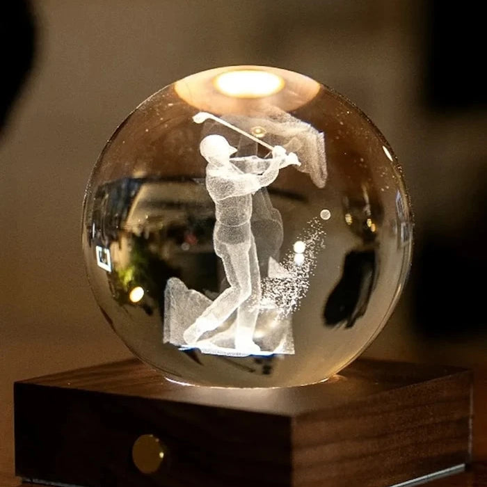 Безжична led декоративна лампа Gingko Design Amber Crystal Light 9,5 x 8 x 8 cm