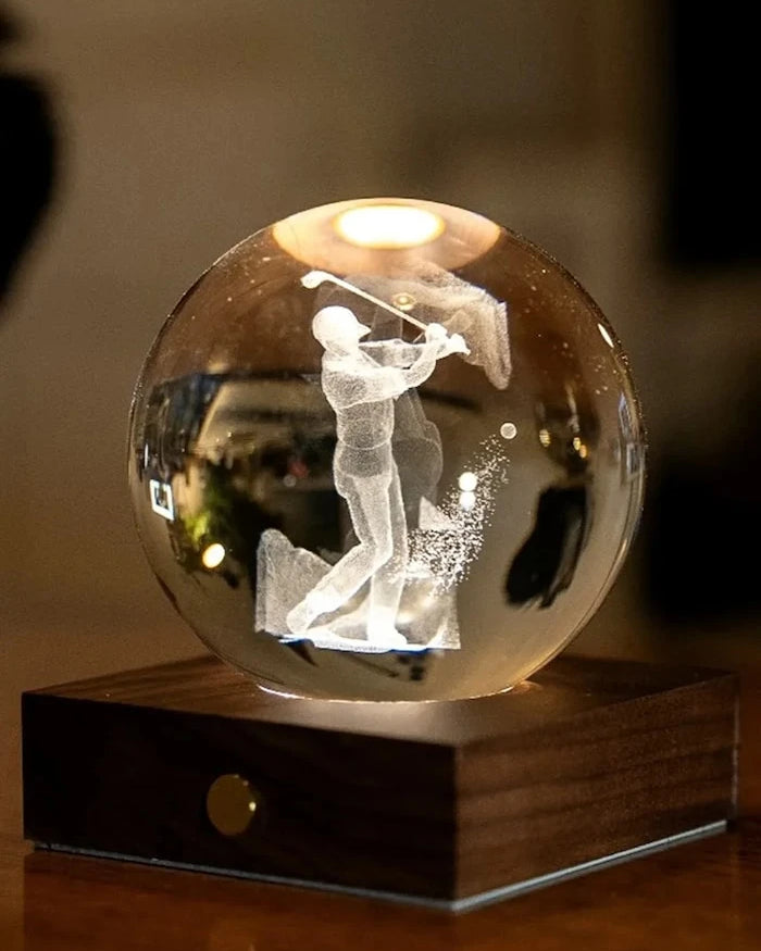 Gingko Design Amber Crystal Light Kablosuz LED Dekoratif Lamba 9,5 x 8 x 8 cm