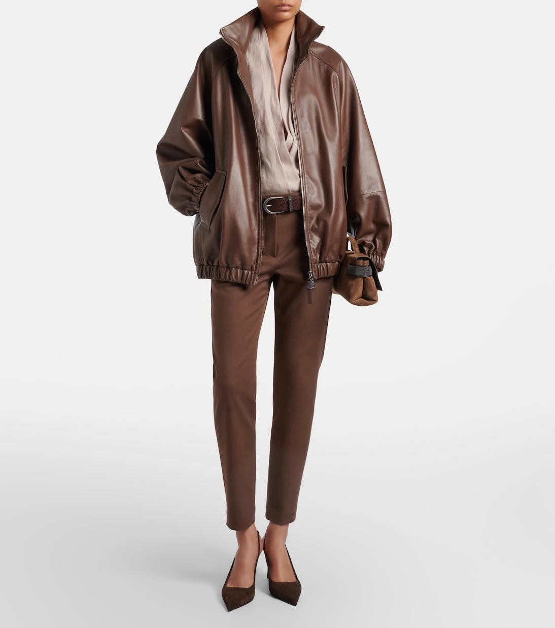 Brunello Cucinelli - Cotton-blend slim pants
