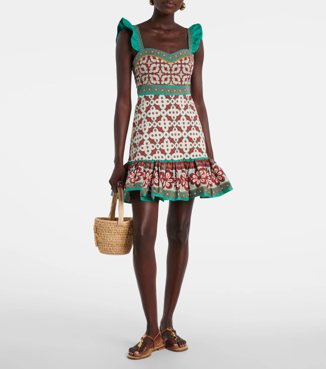 La DoubleJ - Mini Gingerbread printed minidress