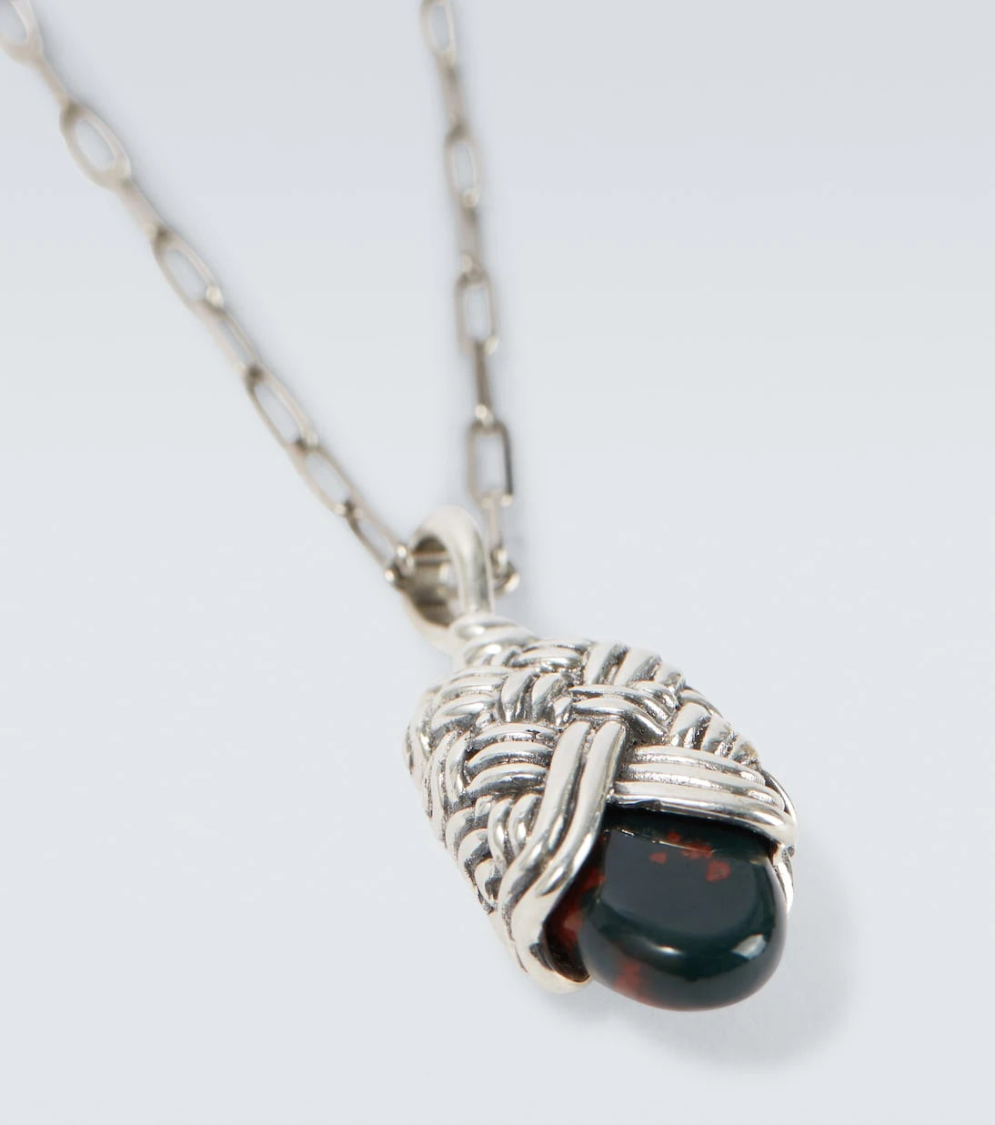 Bottega Veneta - Sterling silver pendant necklace