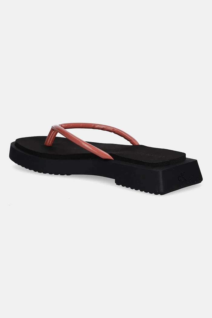Джапанки Calvin Klein Jeans SQ LOW WEDGE SANDAL STITCH