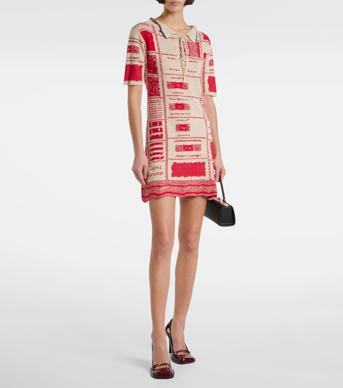 Vivienne Westwood - Checked hemp and cotton minidress