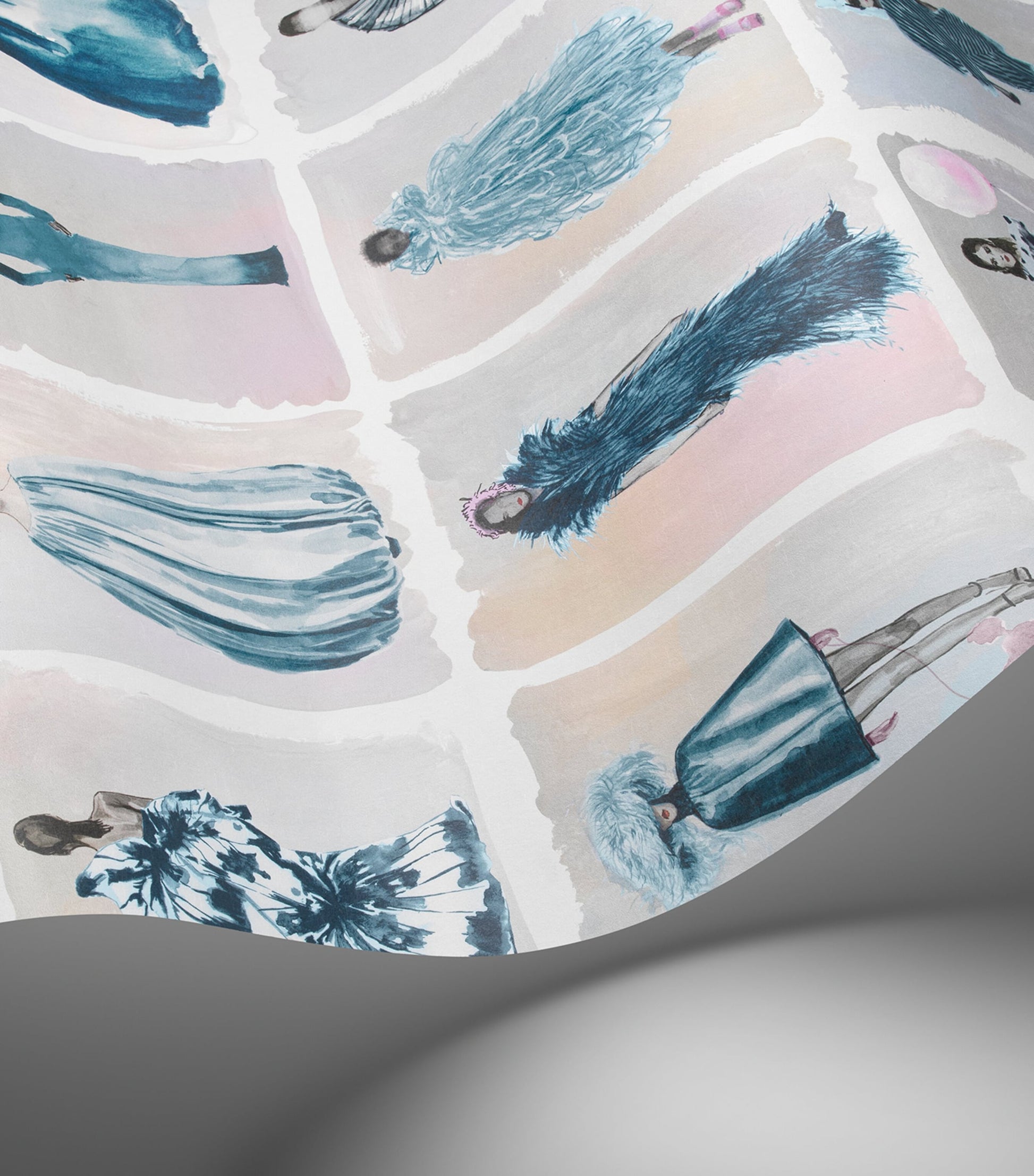 Cole & Son x Harrods Interior Design 175 Anniversary Edition Couture Carousel Wallpaper - China Blue