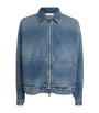 FEAR OF GOD ESSENTIALS Blue Denim Zip-Up Jacket