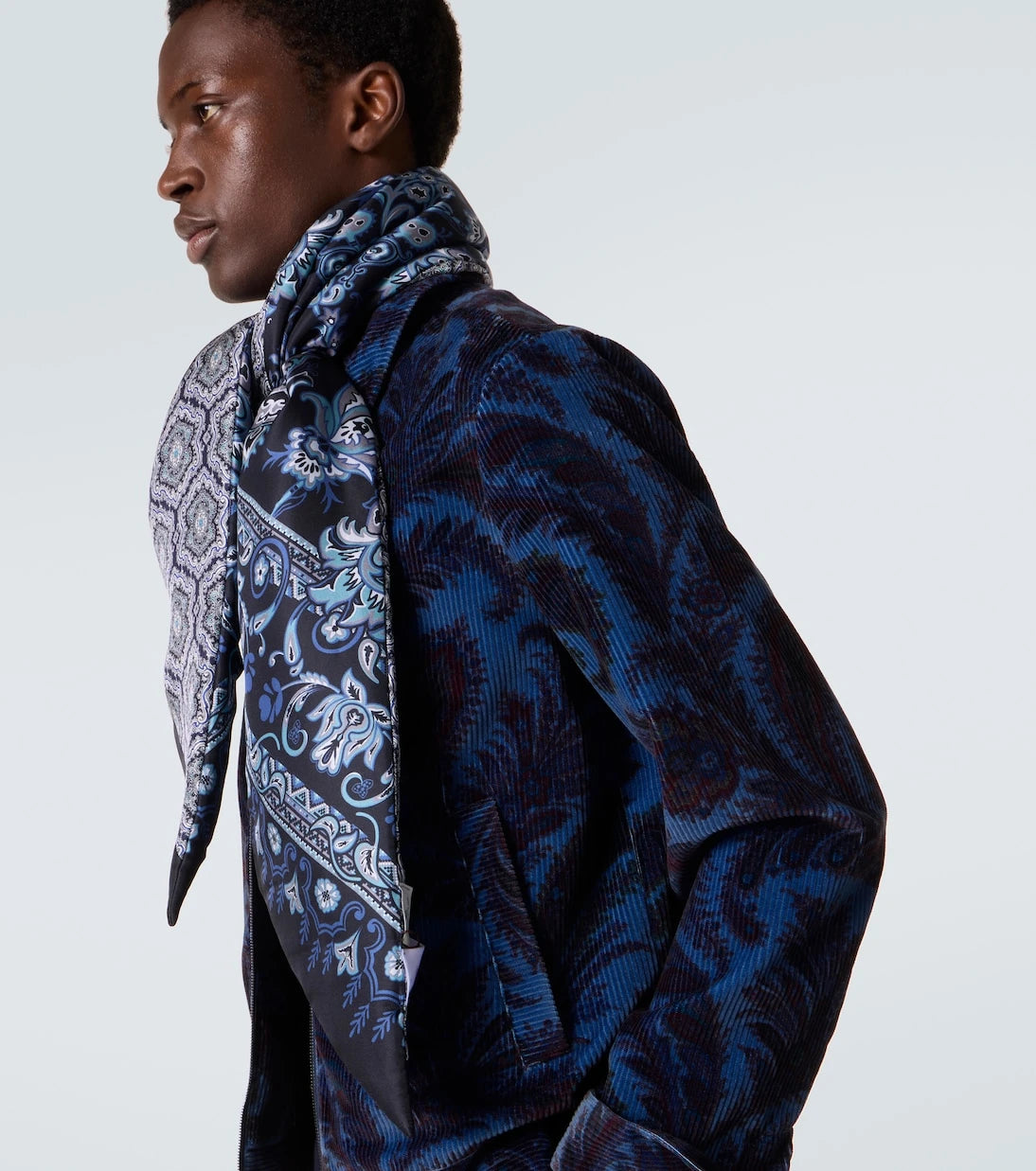 Etro - وشاح من نسيج التويل الحريري بطبعة بيزلي