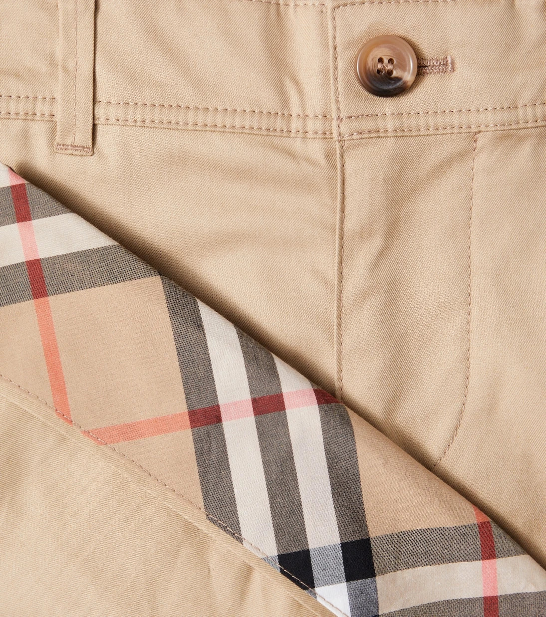 Burberry Kids - شورت بربري كاروهات قطن