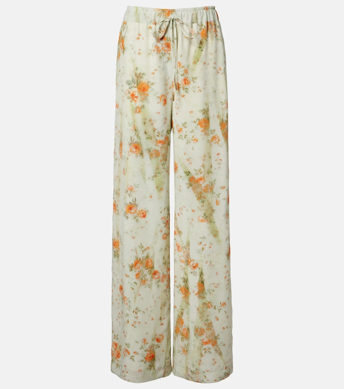 McQueen - Floral wide-leg pants
