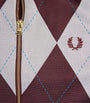 Fred Perry Burgundy Argyle Track Jacket