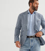 Brunello Cucinelli Blue Silk-Wool-Cashmere Deconstructed Blazer