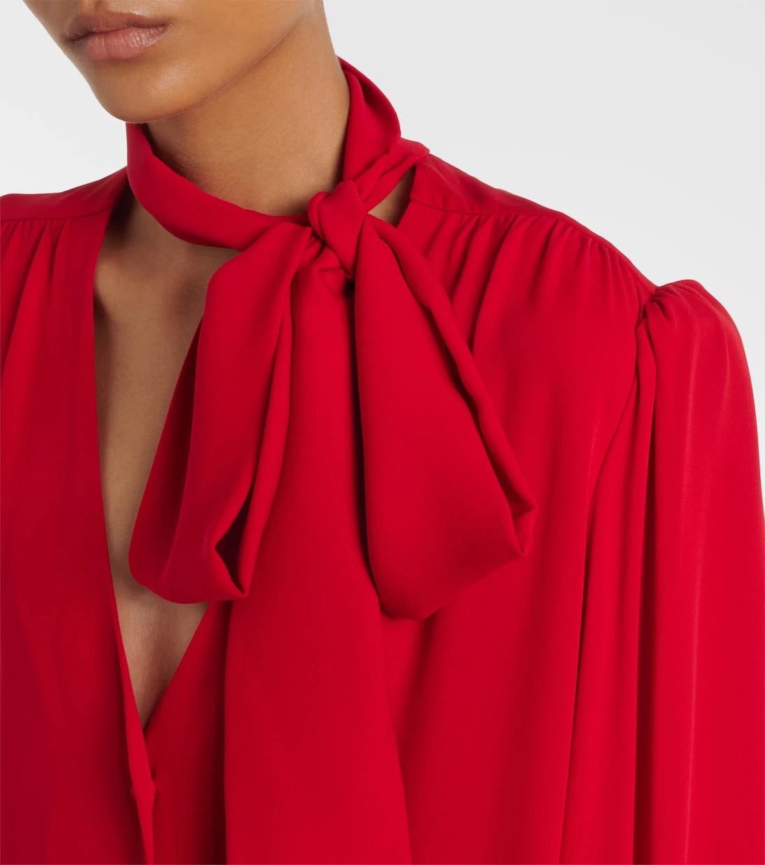 Valentino - Tie-neck silk georgette blouse