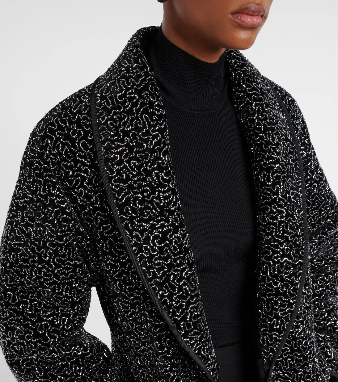 Jacques Wei - Embellished shearling-trimmed coat