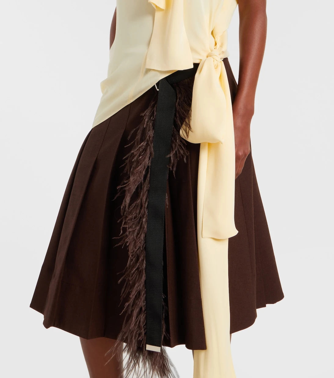 Plan C - Asymmetric tie-neck blouse