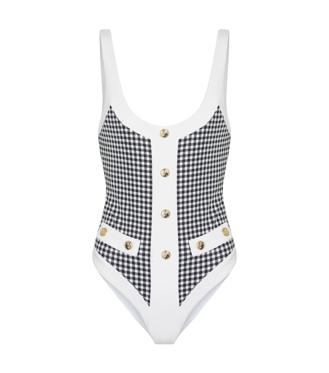 Caroline Constas - Sailor checked swimsuit