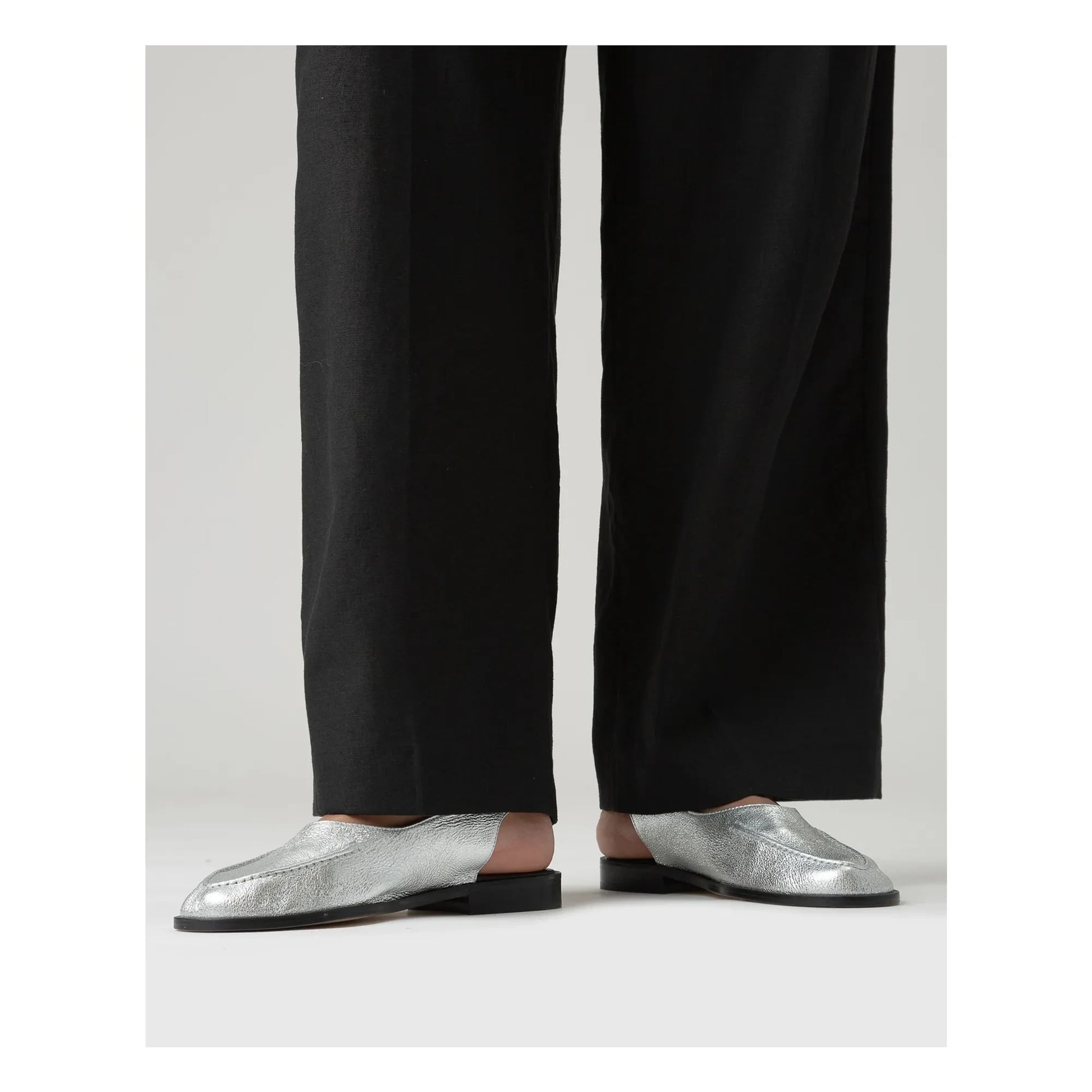Hereu - Juliol Metallic Slingback | Silver