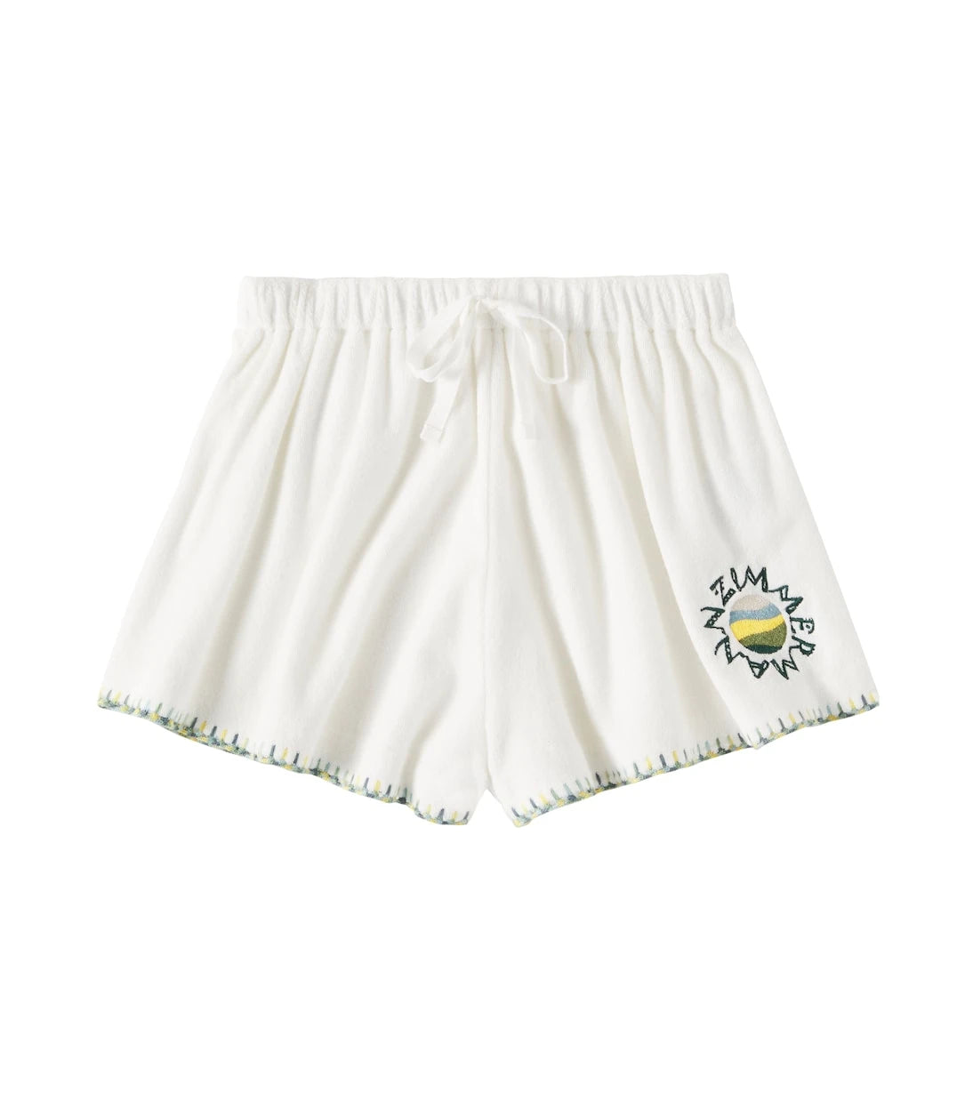 Zimmermann Kids - Tallow cotton-blend terry shorts
