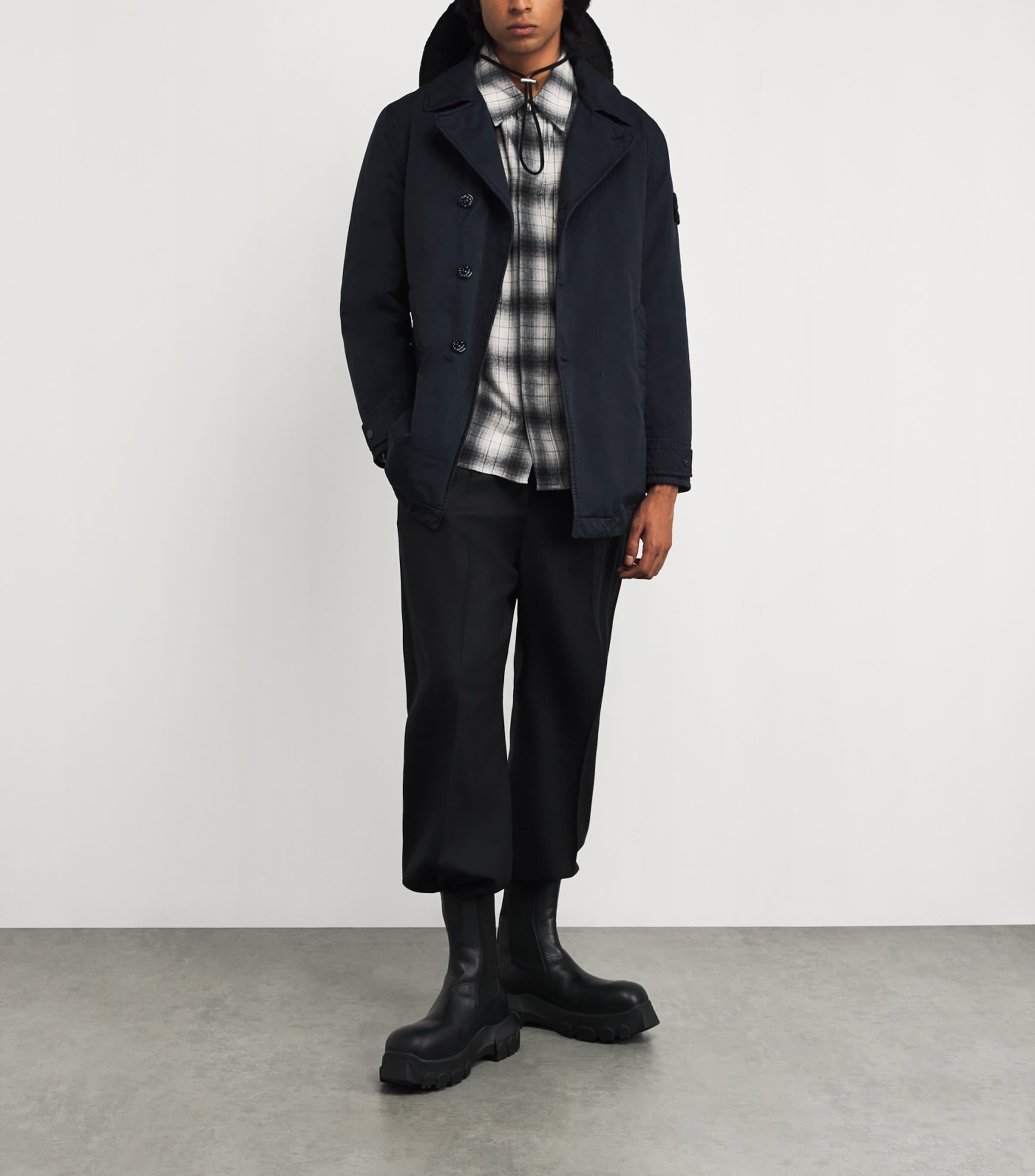 Navy GHOST PIECE Technical Microfibre Jacket