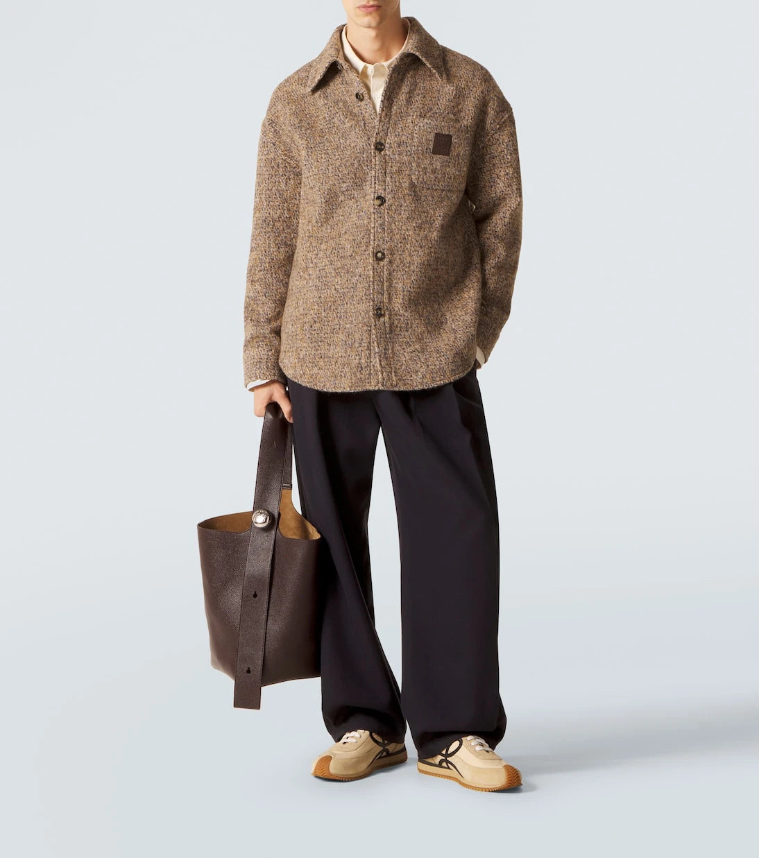 Loewe - حذاء سنيكرز باليه رانر 2.0 مزين بالجلد السويدي