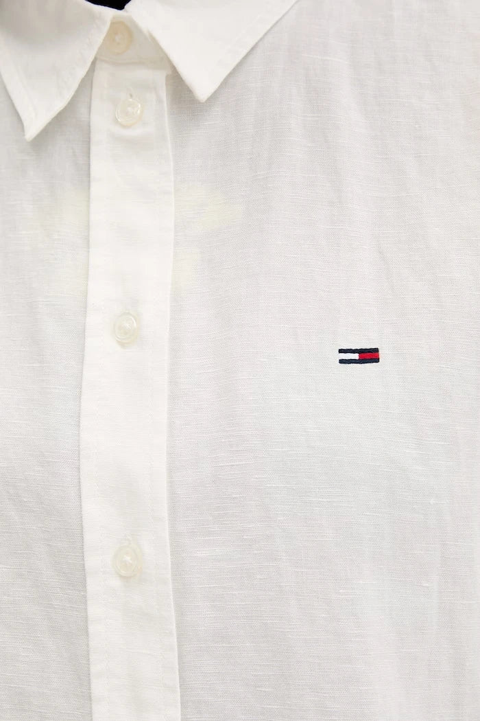 Tommy Jeans kadın keten gömlek