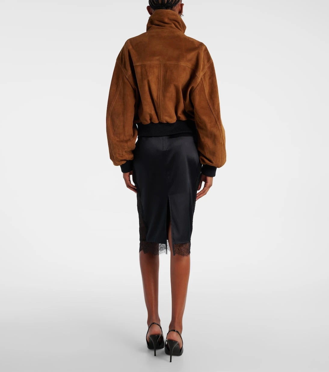 Nour Hammour - Briar suede bomber jacket