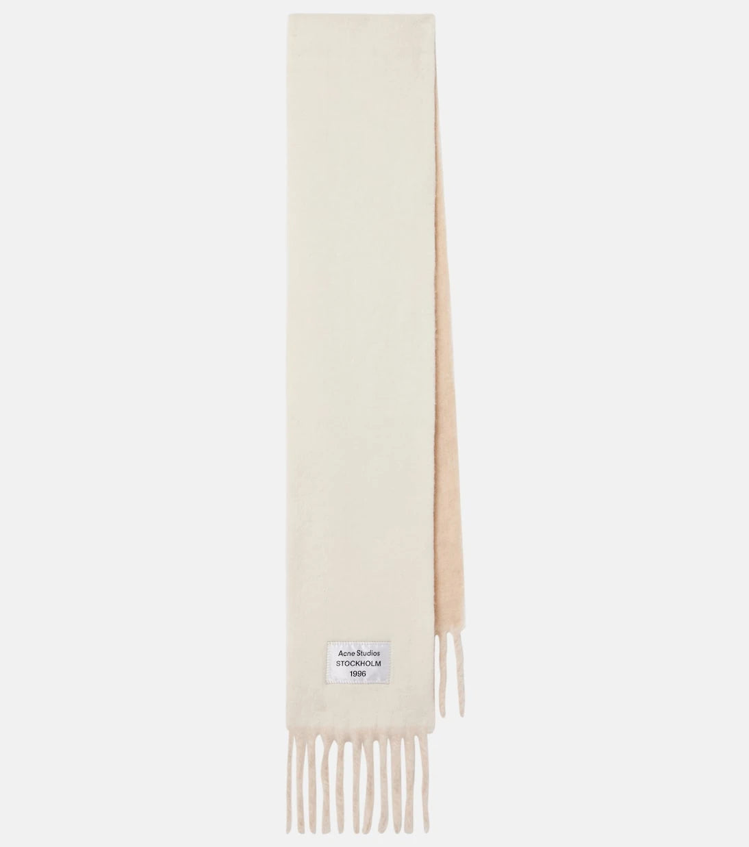 Acne Studios - Logo fringed alpaca and wool-blend scarf