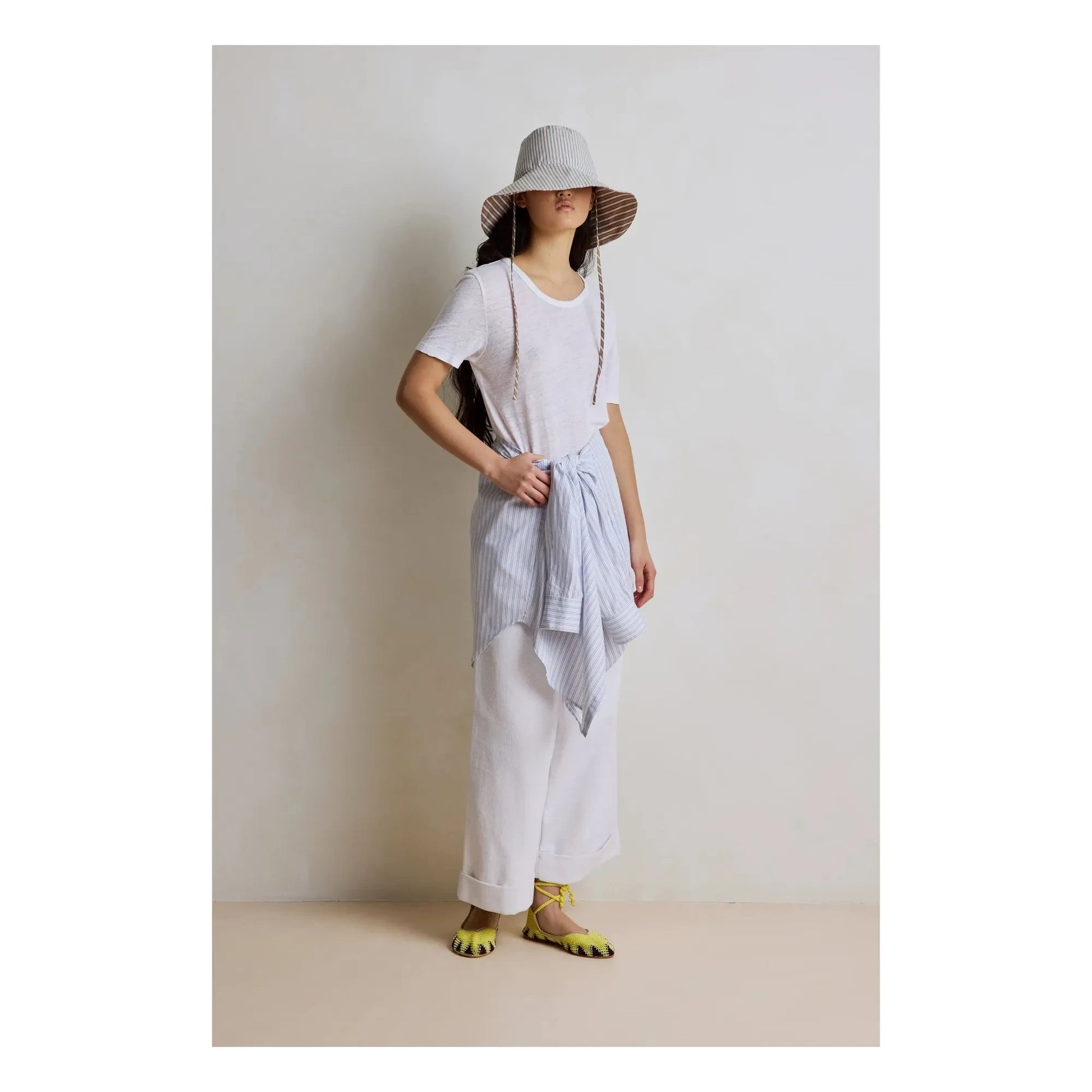 Hod - Miami Linen T-shirt | White
