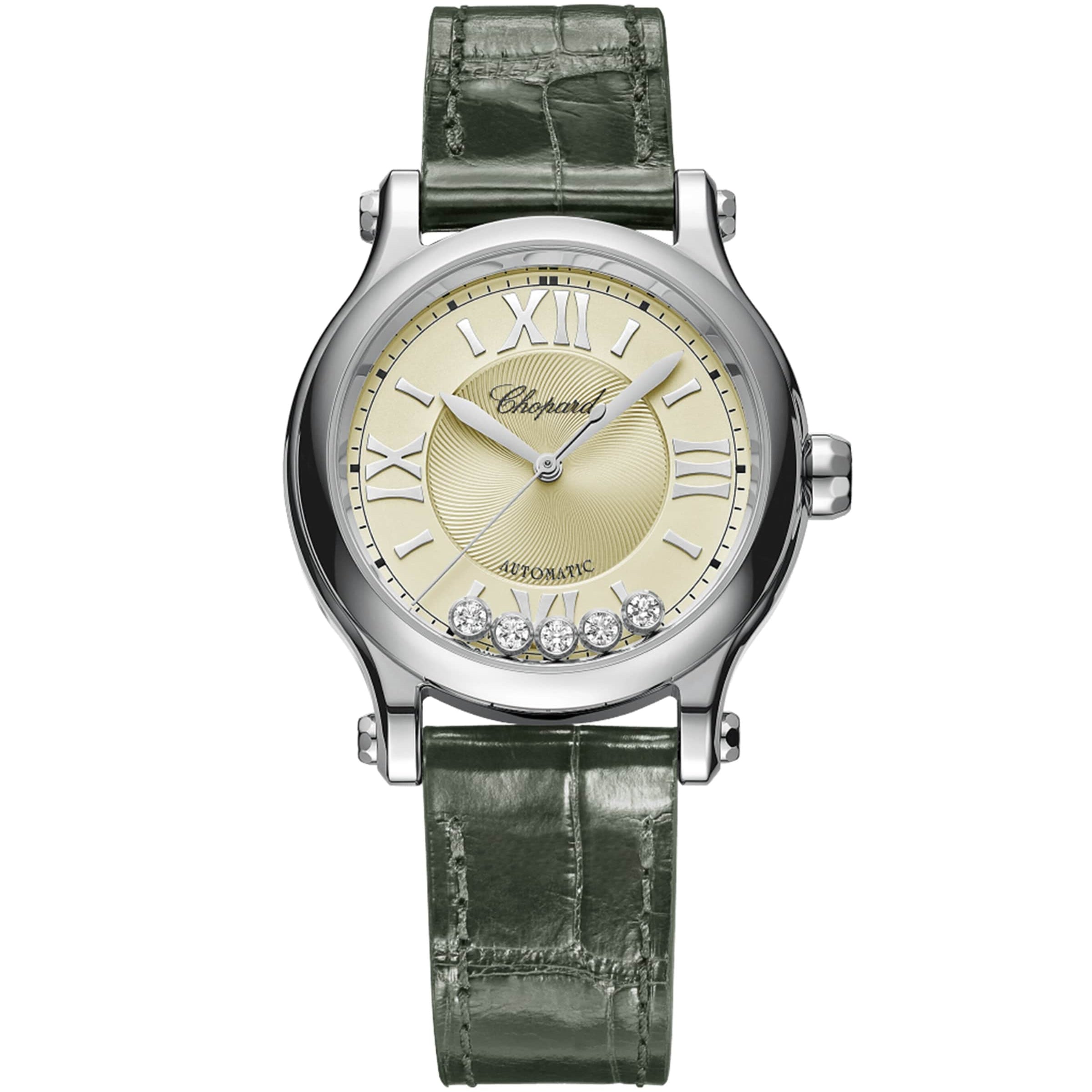 Lucent Steel and Diamond Happy Sport Watch 33mm