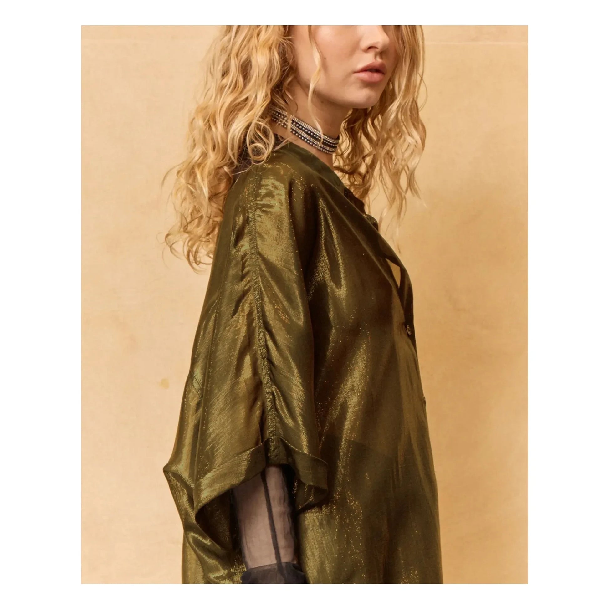 Mes Demoiselles - Light Metallic Blouse | Grey