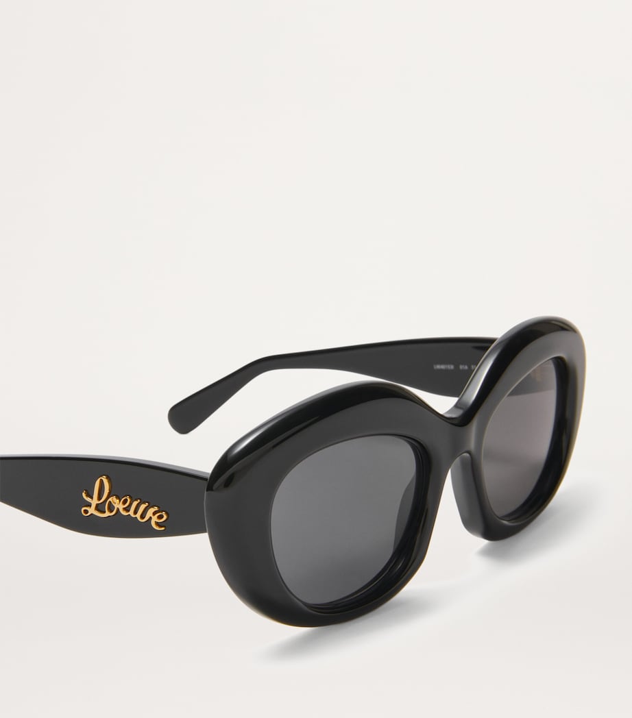 Black Acetate Dawn Oval Sunglasses