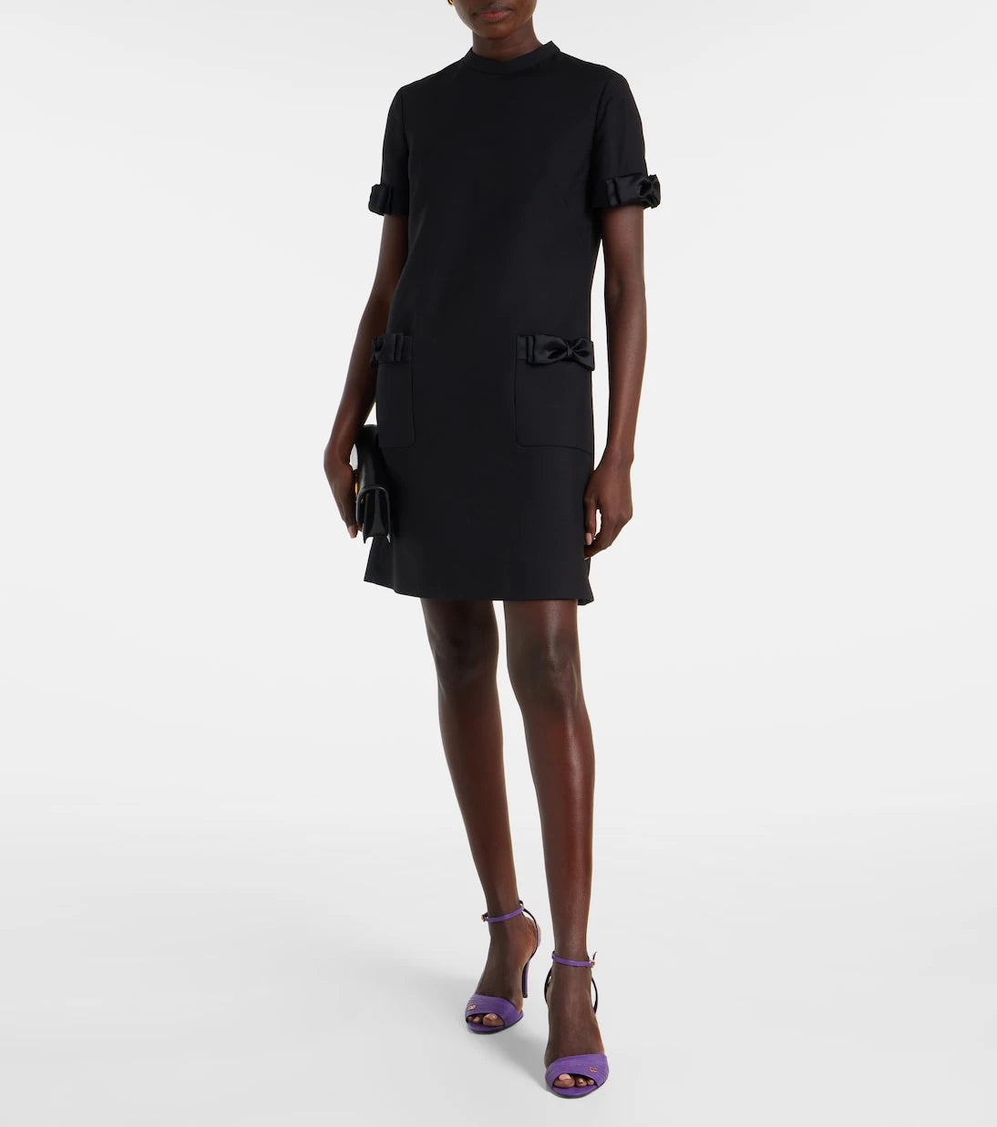 Valentino - Crepe Couture bow-detail minidress
