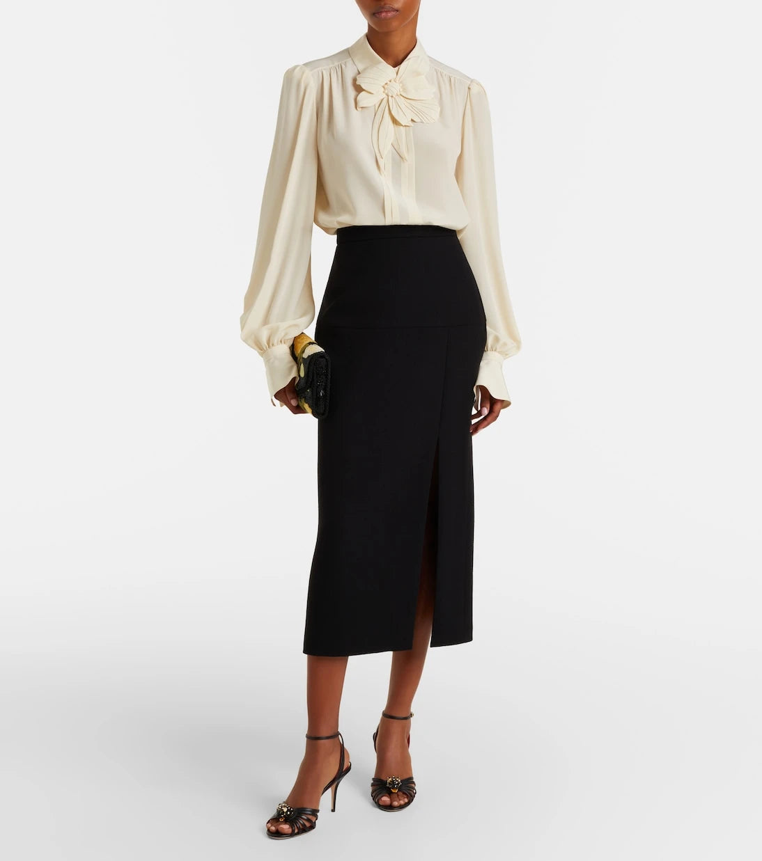 Valentino - Virgin wool crêpe pencil skirt