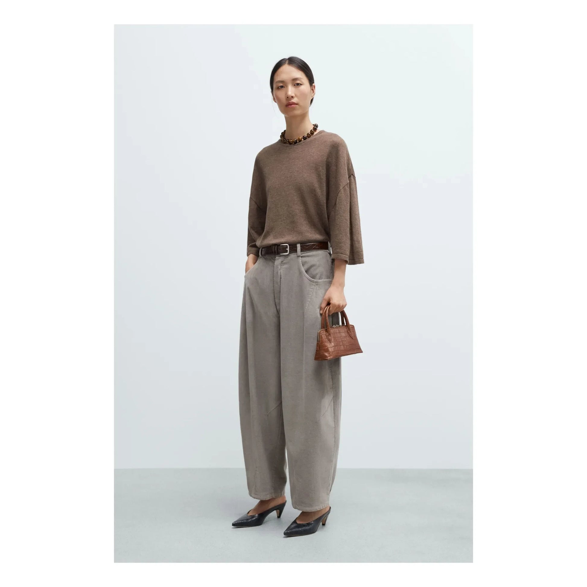 Cordera - Baggy Corduroy Pants | Grey