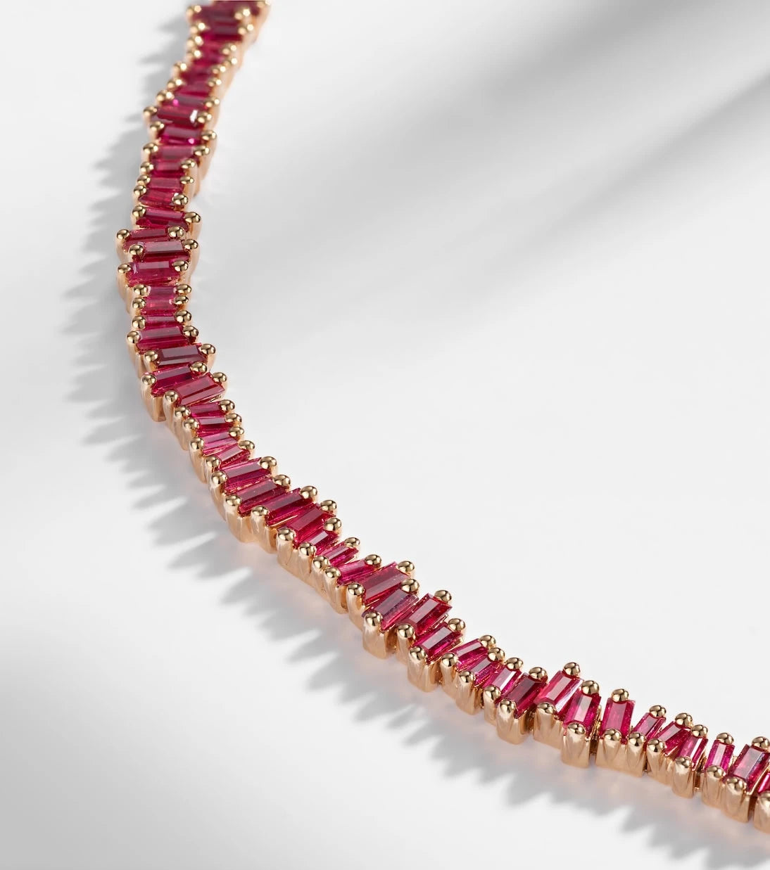 Suzanne Kalan - Bold 18kt rose gold bracelet with rubies