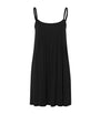 Black Cotton Juliet Slip Dress