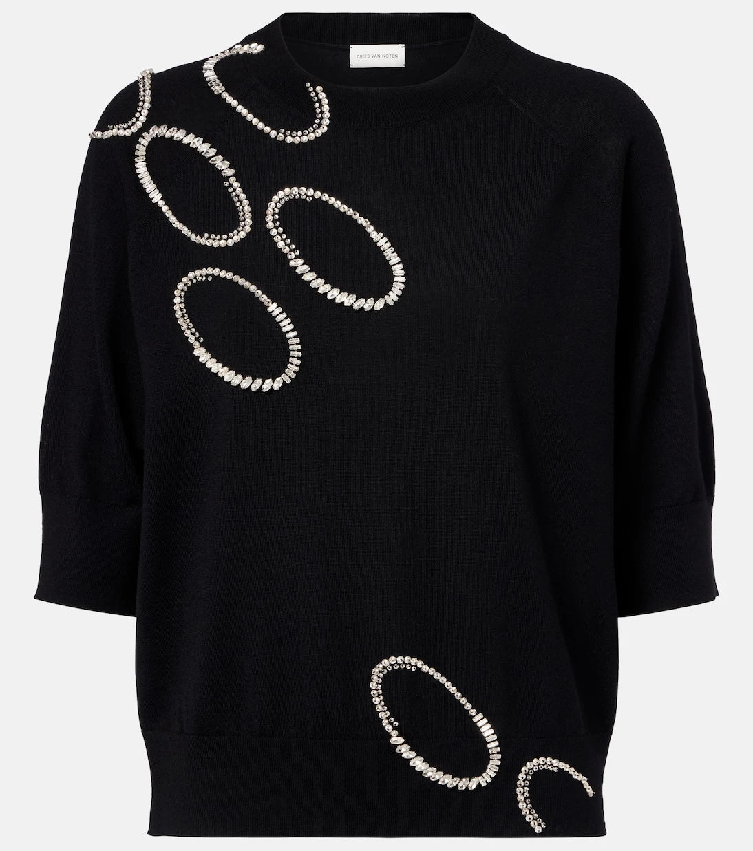 Dries Van Noten - Embellished wool sweater