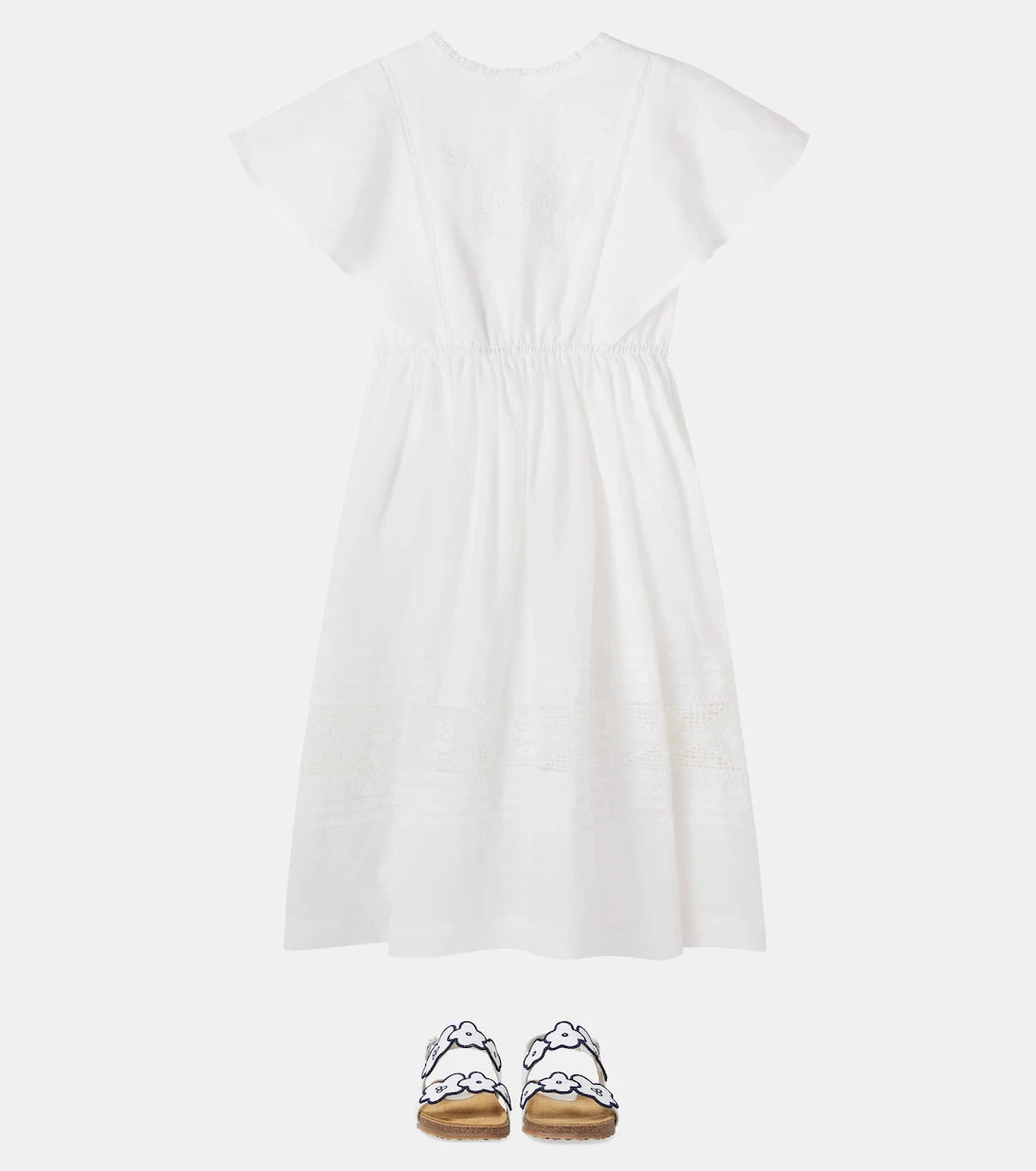 C'era Una Volta - Emilie embroidered ramie dress
