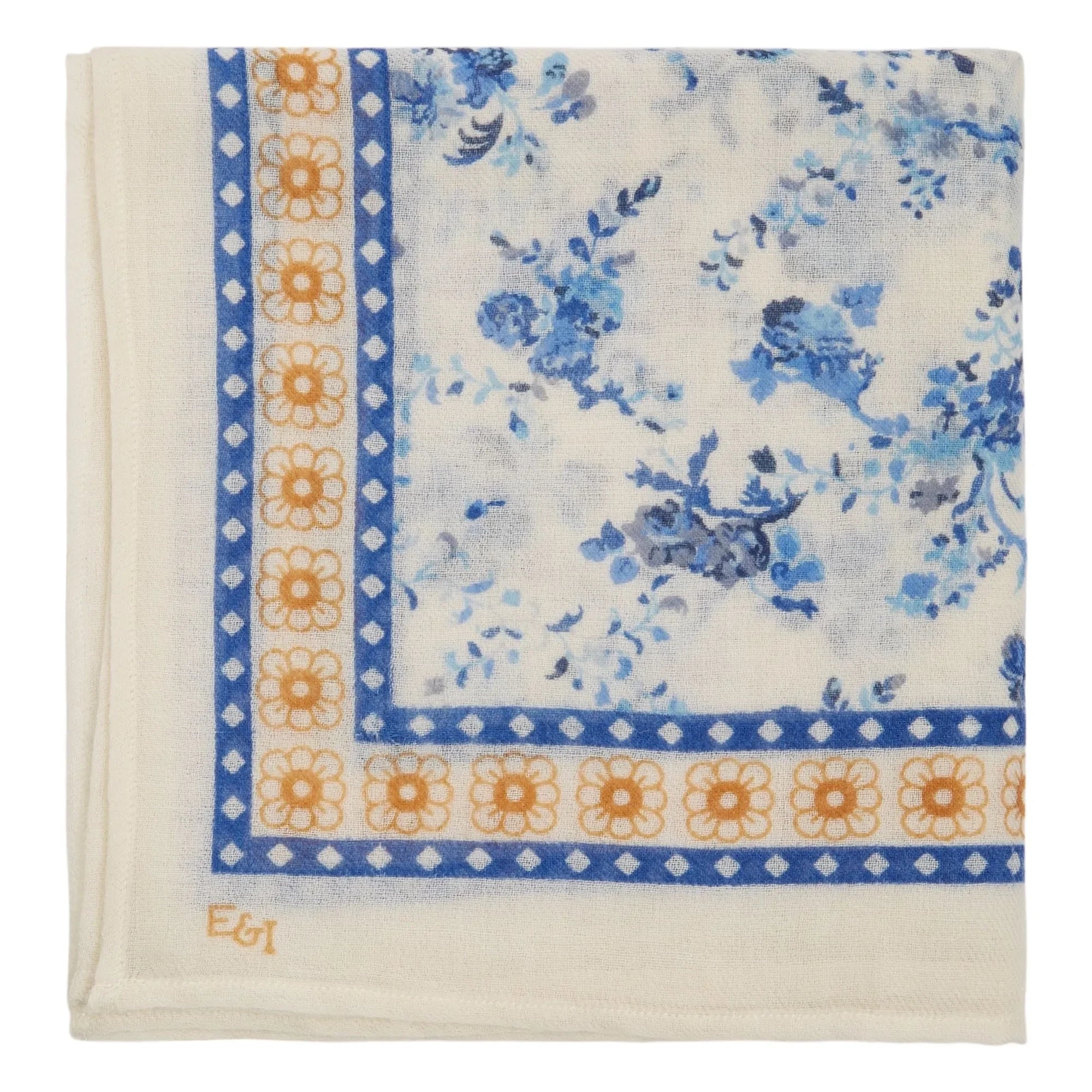Emile et Ida - Orchid Wool Scarf | Blue