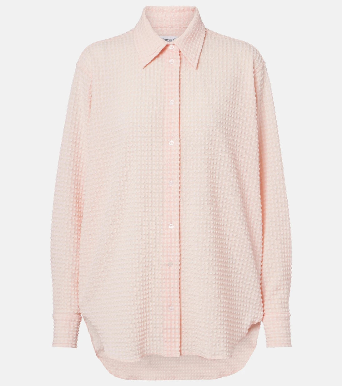Hunza G - Resort checked seersucker shirt