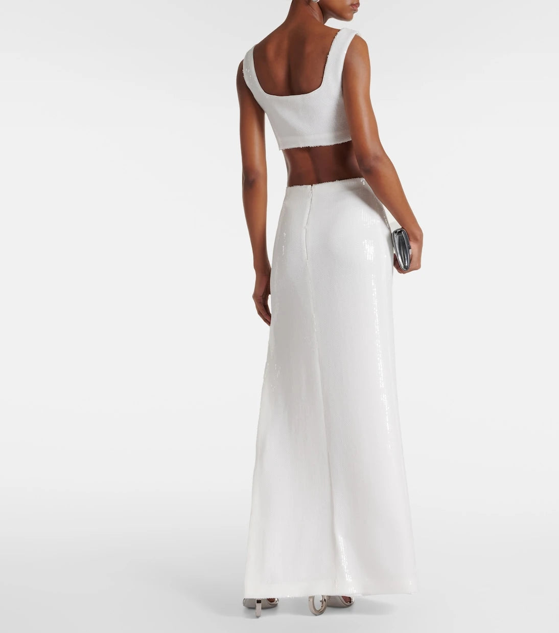 Galvan - Bridal Beating Heart sequined maxi skirt