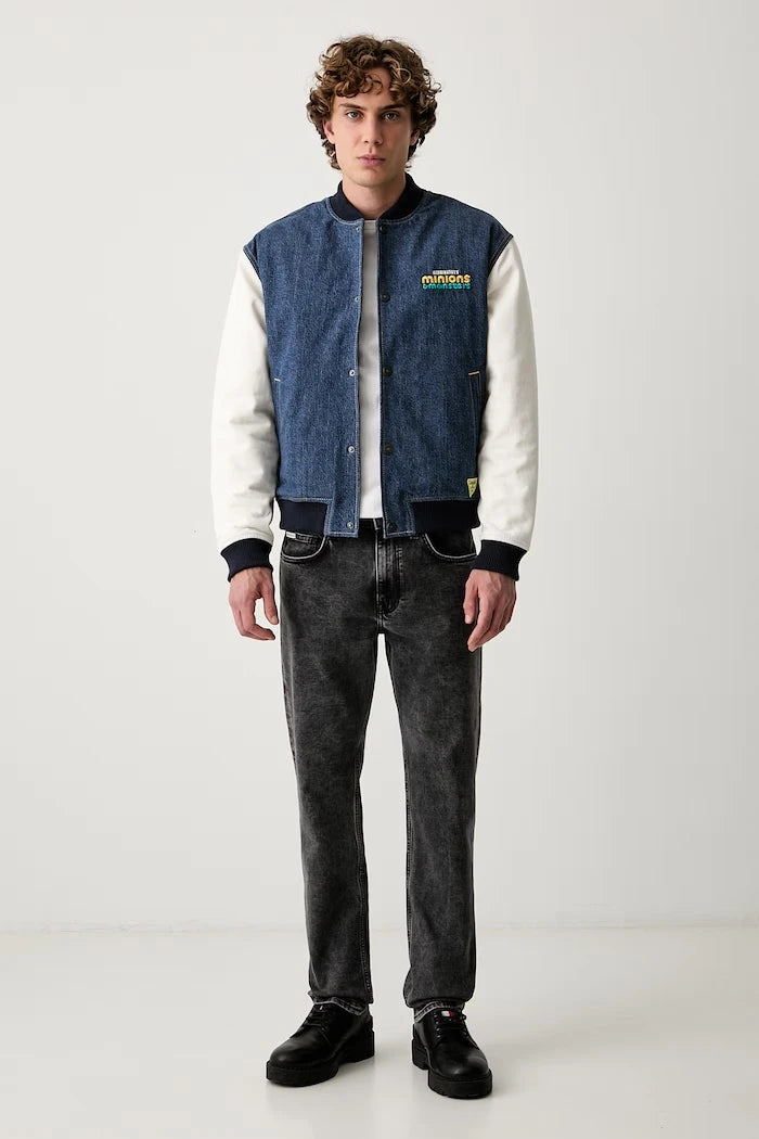 Guess Jeans erkek denim bomber ceket