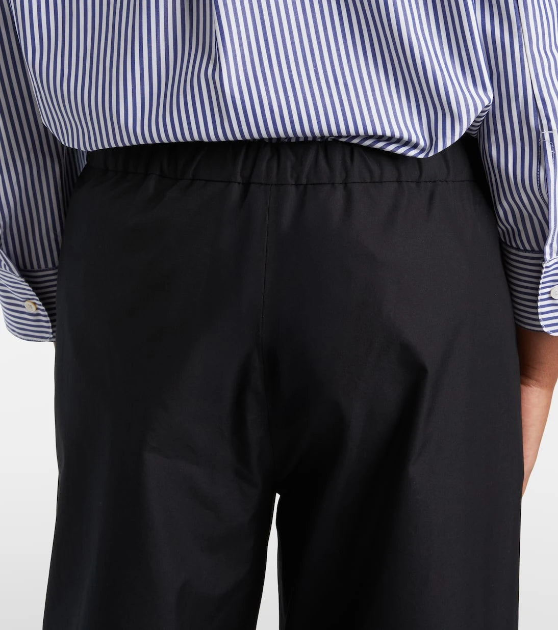 'S Max Mara - Argento cotton cropped wide-leg pants