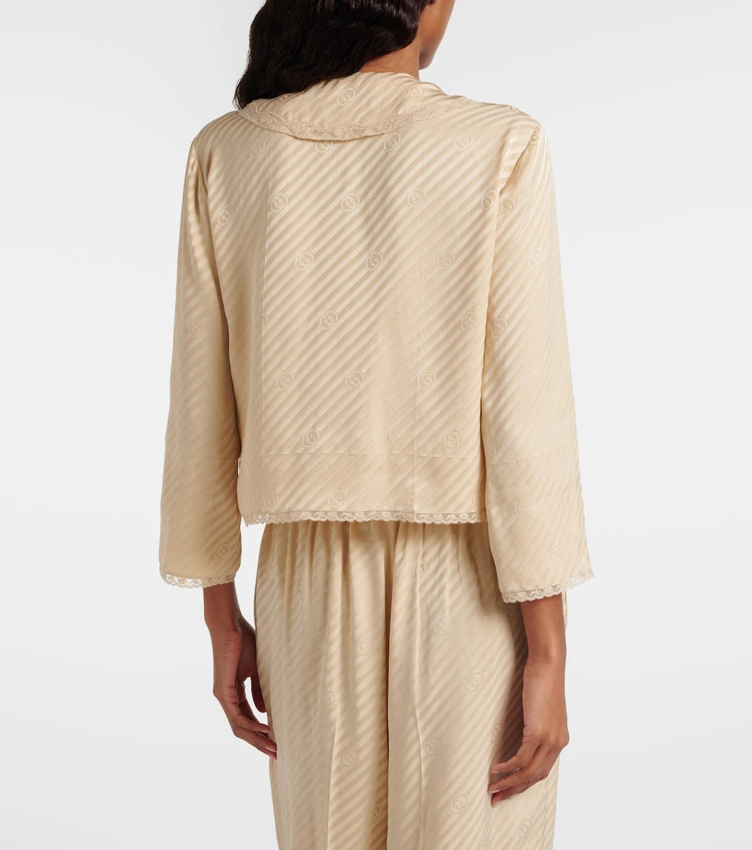 Gucci - Interlocking G silk jacquard top